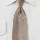 Bronze Gold Herringbone Necktie - Men Suits