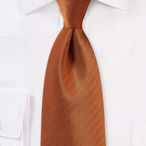 Burnt Orange Herringbone Necktie - Men Suits