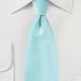 Pool Blue Herringbone Necktie - Men Suits