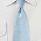 Powder Blue Herringbone Necktie - Men Suits