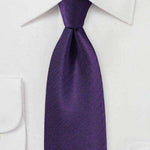 Regency Purple Herringbone Necktie - Men Suits