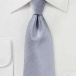 Silver Herringbone Necktie - Men Suits