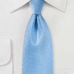 Sky Blue Herringbone Necktie - Men Suits