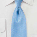 Sky Blue Herringbone Necktie - Men Suits