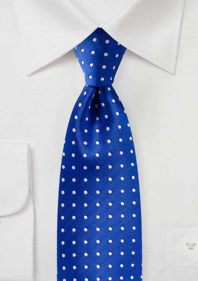 Horizon Blue Polka Dot Necktie - Men Suits