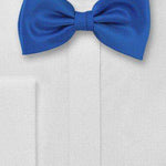 Marine Blue Solid Bowtie - Men Suits