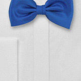 Marine Blue Solid Bowtie - Men Suits