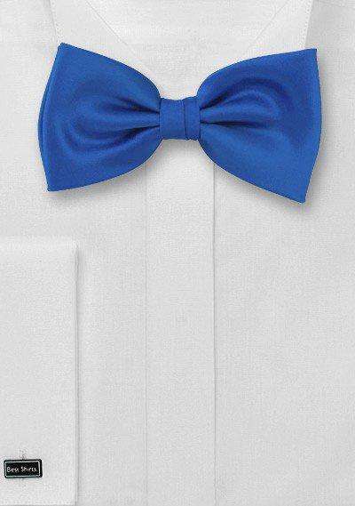 Marine Blue Solid Bowtie - Men Suits
