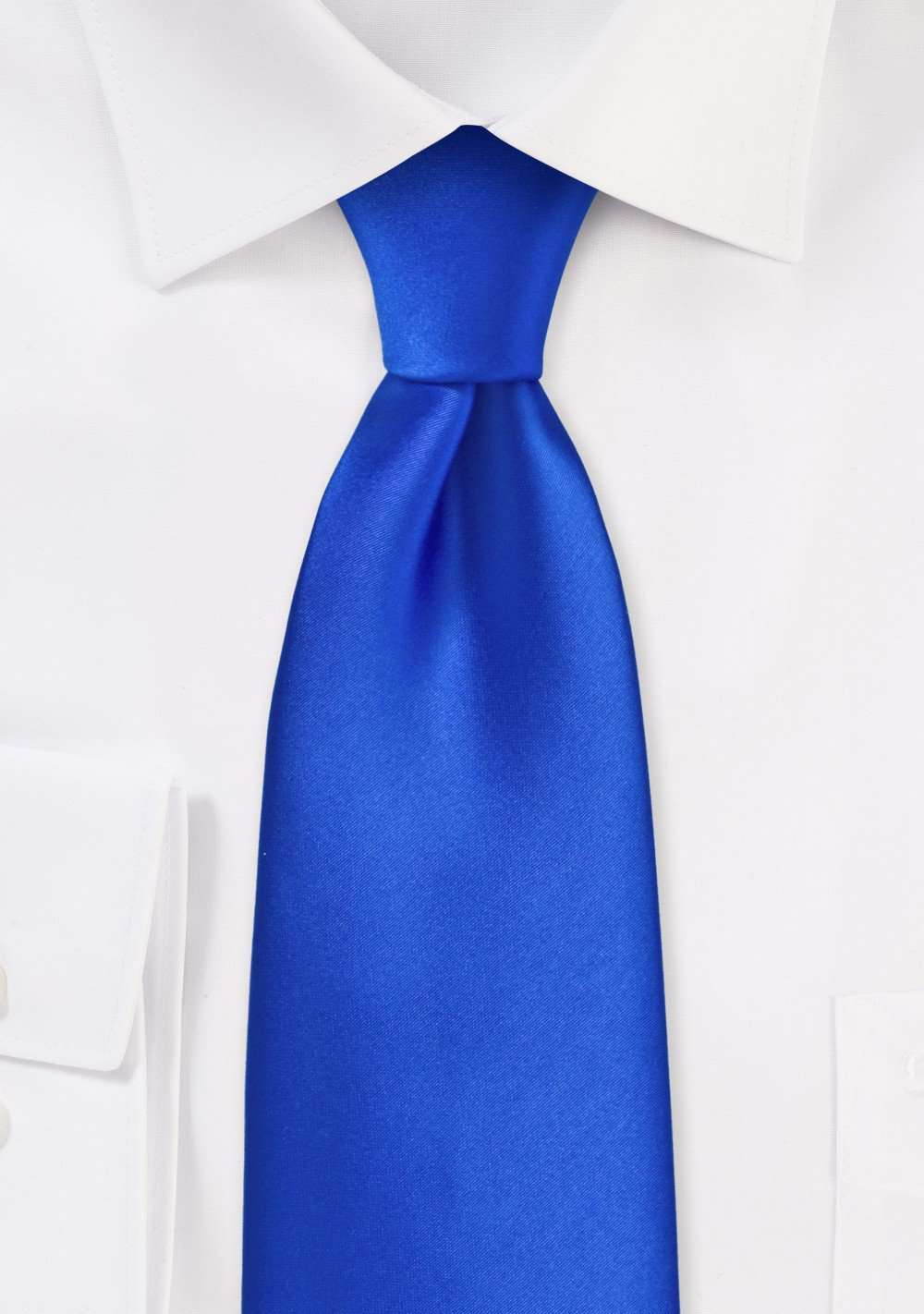 Marine Blue Solid Necktie - Men Suits