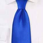 Marine Blue Solid Necktie - Men Suits