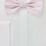 Blush Pink Herringbone Bowtie - Men Suits
