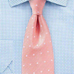 Fusion Coral Polka Dot Necktie - Men Suits