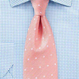 Fusion Coral Polka Dot Necktie - Men Suits