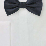 Smoke Gray MicroTexture Bowtie - Men Suits