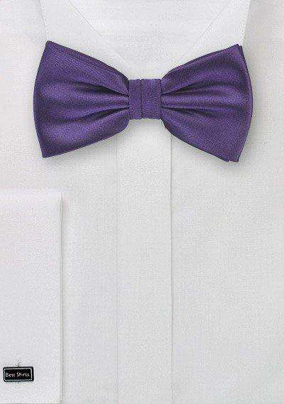 Purple Solid Bowtie - Men Suits