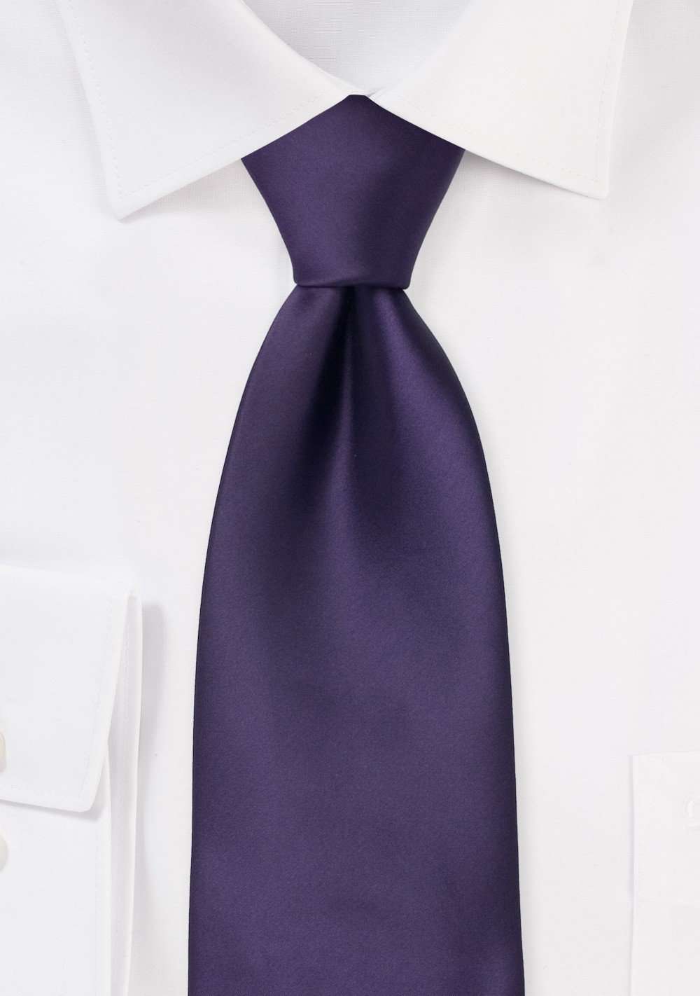 Purple Solid Necktie - Men Suits