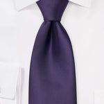 Purple Solid Necktie - Men Suits