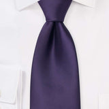 Purple Solid Necktie - Men Suits