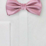 Mauve Pink Solid Bowtie - Men Suits