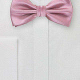 Mauve Pink Solid Bowtie - Men Suits