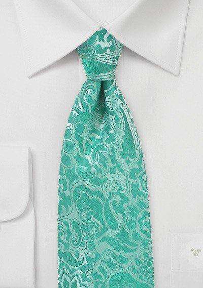 Mermaid Floral Paisley Necktie - Men Suits