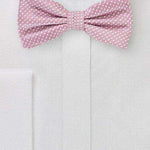 Dusty Rose Pin Dot Bowtie - Men Suits