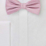 Dusty Rose Pin Dot Bowtie - Men Suits