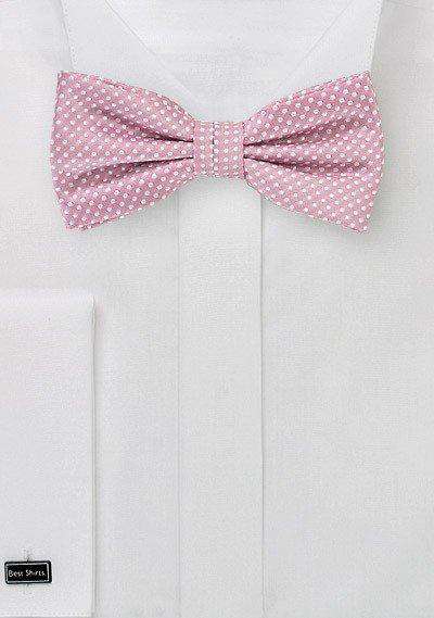 Dusty Rose Pin Dot Bowtie - Men Suits