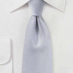 Silver MicroTexture Necktie - Men Suits