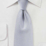 Silver MicroTexture Necktie - Men Suits