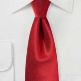 Cherry Red Small Texture Necktie - Men Suits