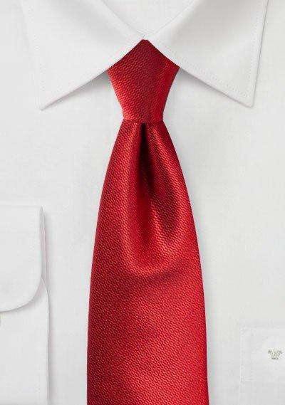 Cherry Red Small Texture Necktie - Men Suits