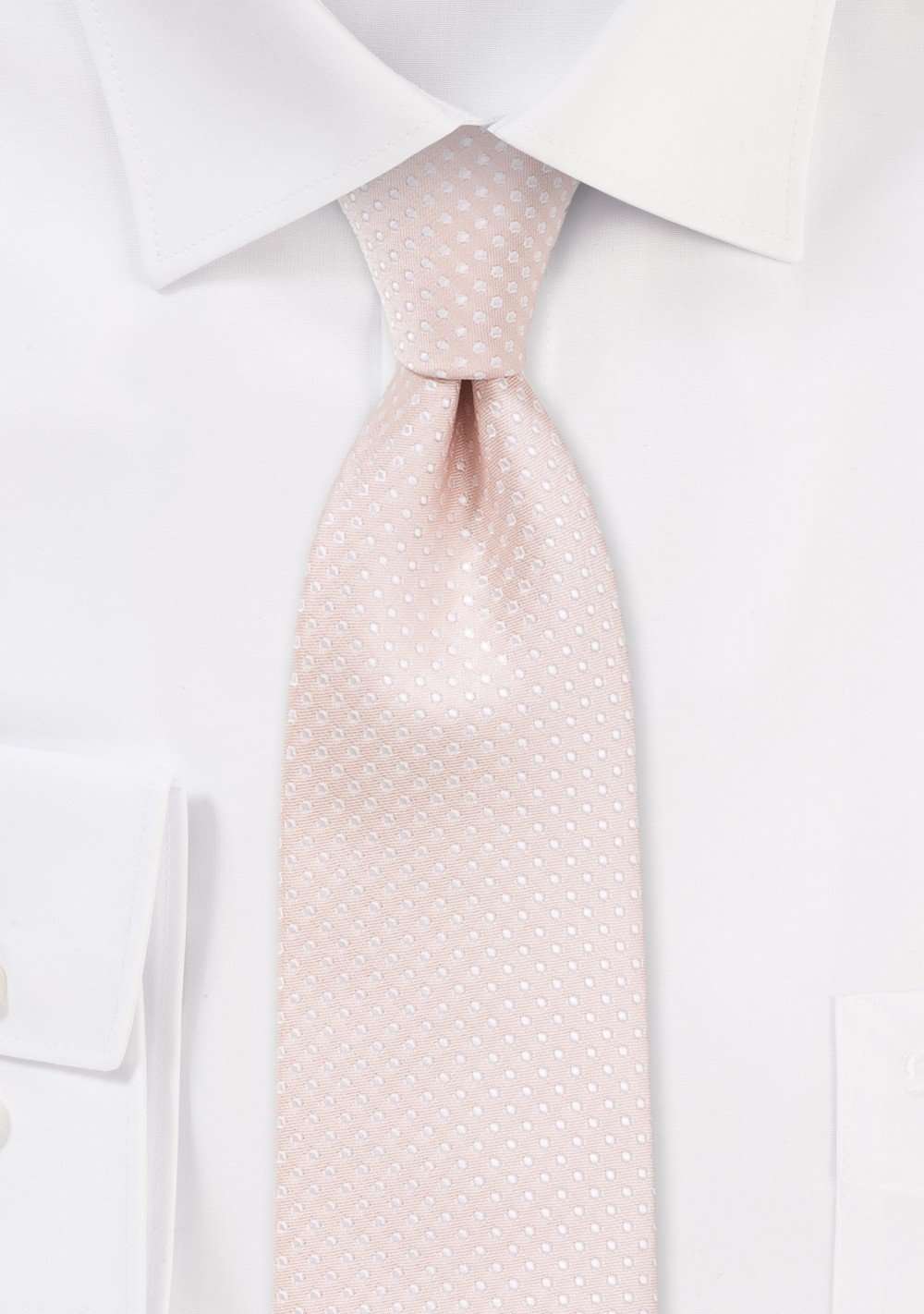 Blush Pink Pin Dot Necktie - Men Suits