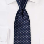 Midnight Pin Dot Necktie - Men Suits