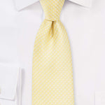 Soft Yellow Pin Dot Necktie - Men Suits