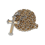 Gold and Silver Cross Necklace - Men Suits