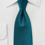 Teal Oasis Herringbone Necktie - Men Suits