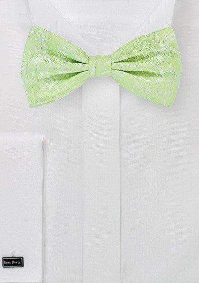 Pistachio Floral Paisley Bowtie - Men Suits