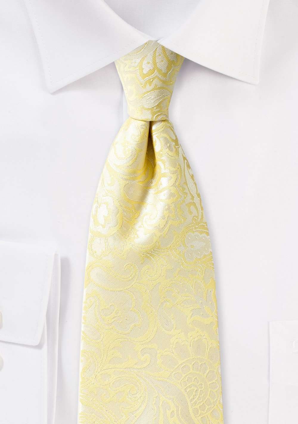 Canary Floral Paisley Necktie - Men Suits