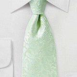 Winter Mint Floral Paisley Necktie - Men Suits
