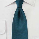 Peacock Teal MicroTexture Necktie - Men Suits
