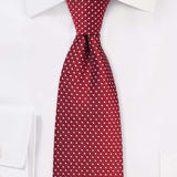 Cherry Pin Dot Necktie - Men Suits