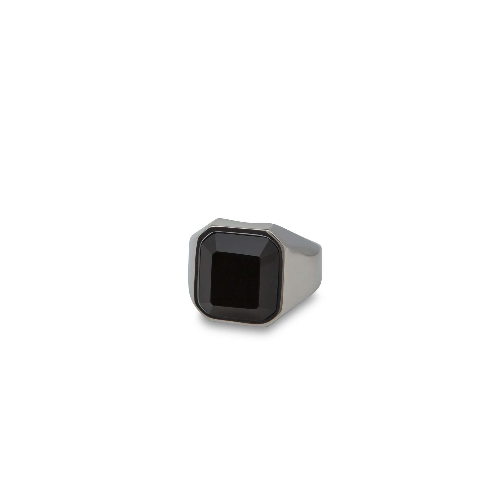 Modern Black Jeweled Ring - Men Suits