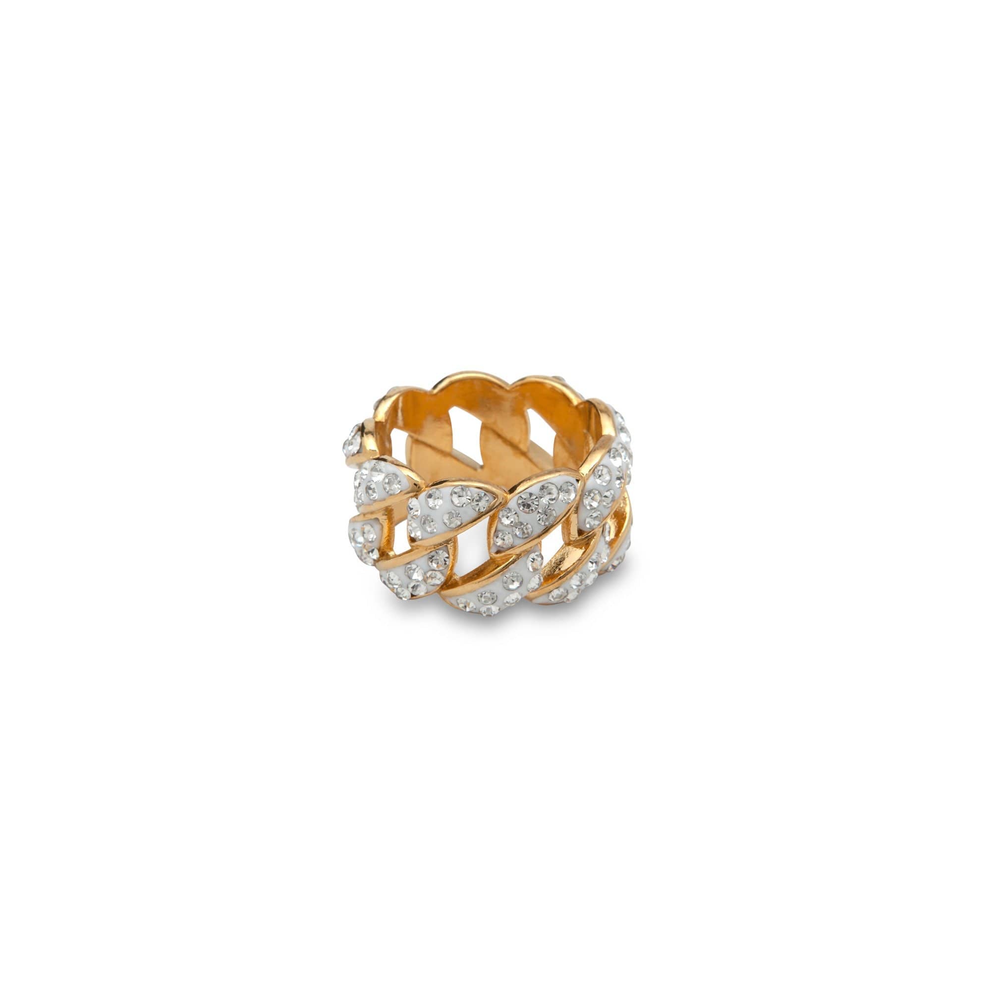 Patterned Diamond Bezzled Ring - Men Suits