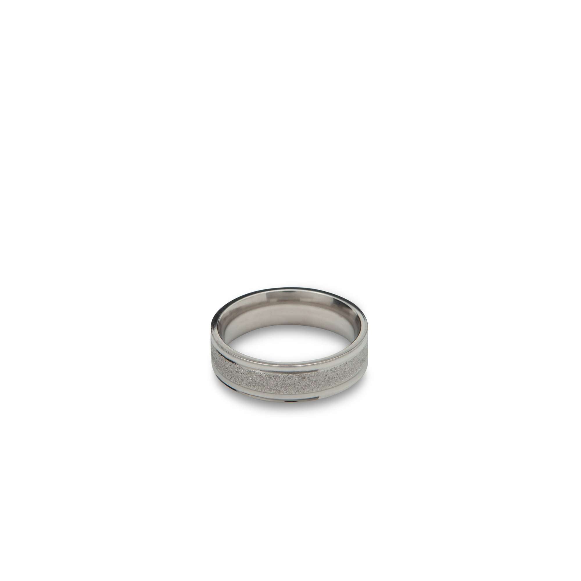 Silver Sparkle Band Ring - Men Suits