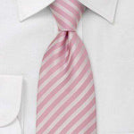 Tonal Rose Narrow Striped Necktie - Men Suits
