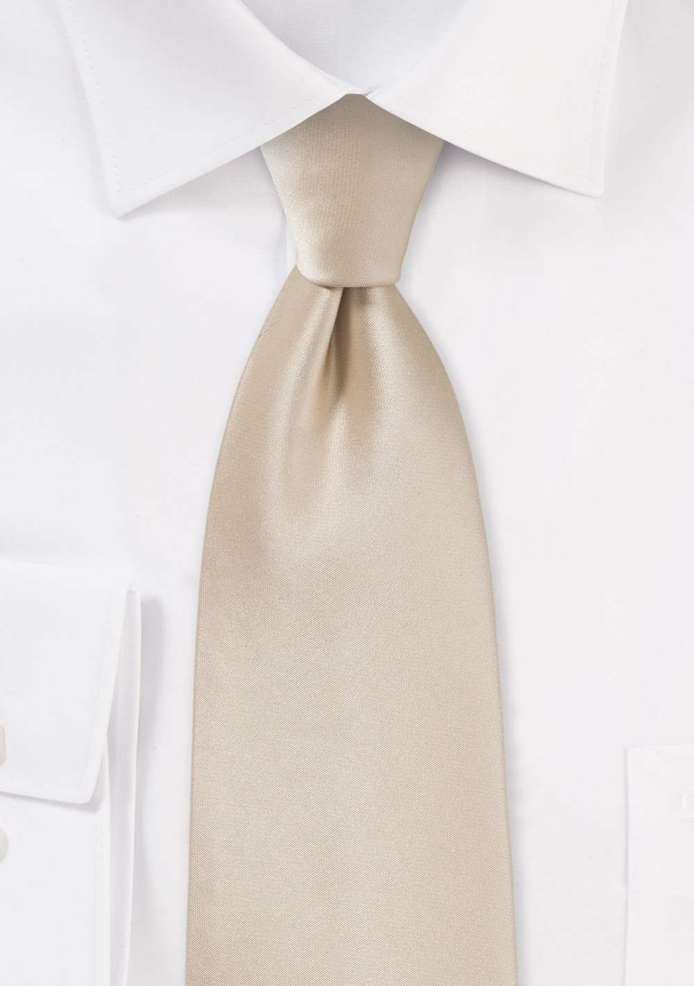 Champagne Solid Necktie - Giorgio Men's Warehouse