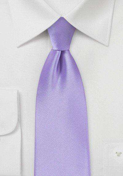 Lavender Solid Necktie - Men Suits