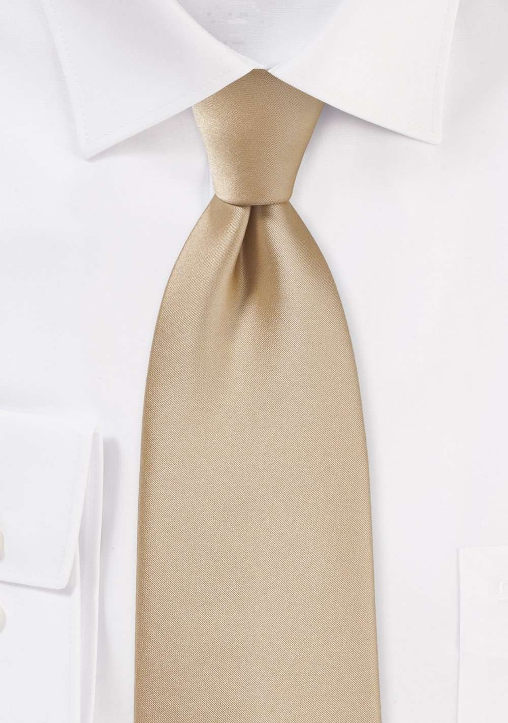 Oatmeal Solid Necktie - Men Suits