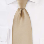 Oatmeal Solid Necktie - Men Suits